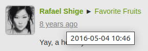 Timestamps have tooltips